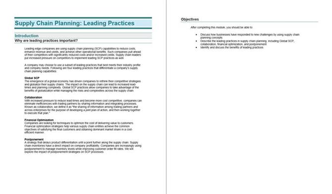 Supply chain planning - Leading practies