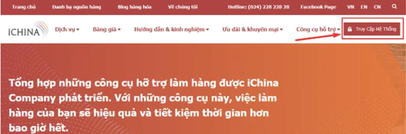 Đăng ký tài khoản trên hệ thống của iChina Company