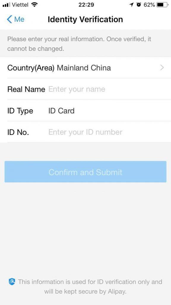 App Alipay trên điện thoại