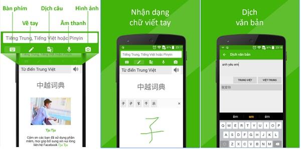Từ điển Trung Việt là ứng dụng dịch miễn phí nếu bạn không có kinh tế dư giả